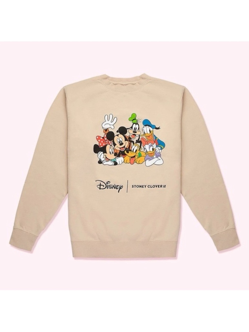 Stoney Clover Lane Beige Disney Character Crewneck Sweatshirt